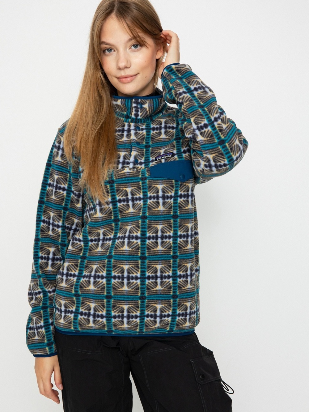 Patagonia Lightweight Synchilla Snap-T Fleece Pullover Snow Beam Periwinkle